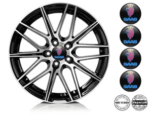 Saab Radaufkleber Logo Epoxy Dome Edition